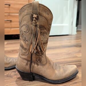 Ariat Women's Tan Western Boots with Tassels